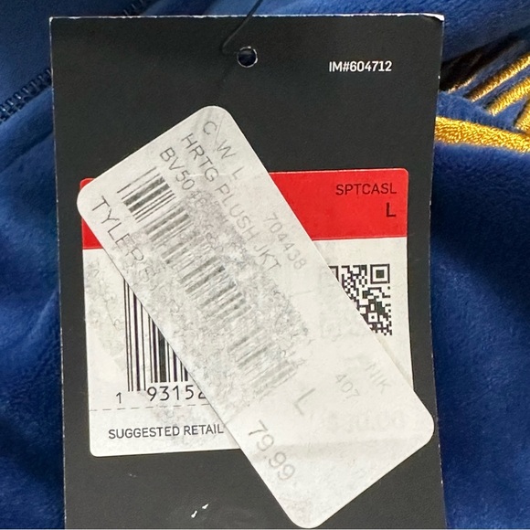 Nike NWT Women’s Velvet Full Zip Cropped Sweatshirt Sz.L Athlesiure Sports - Picture 10 of 10